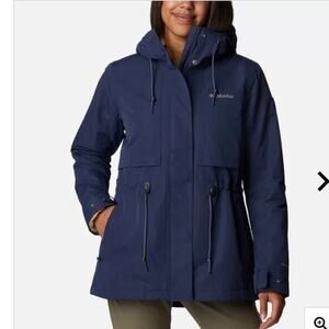 NWT Columbia Women's Drop Ridge™ 3-in-1 Interchange Jacket Navy Tan‎ Size XS